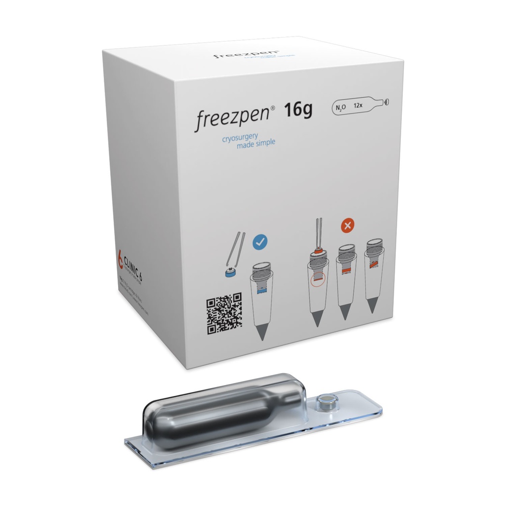 Patroner Freezpen N2O, BOX 16g x 12 stk.