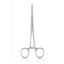 Pinza emostatica KOCHER-OCHSNER 16 cm, dritta, denti 1x2, LINEA ECONOMICA