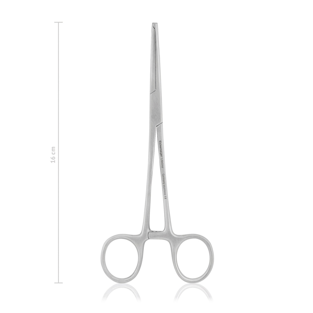 Pinza emostatica KOCHER-OCHSNER 16 cm, curva, denti 1x2