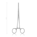 Pinza emostatica KOCHER-OCHSNER 18 cm, curva, denti 1x2