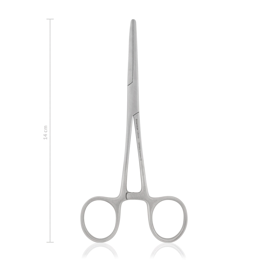 Pinza emostatica PEAN, 14 cm, curva