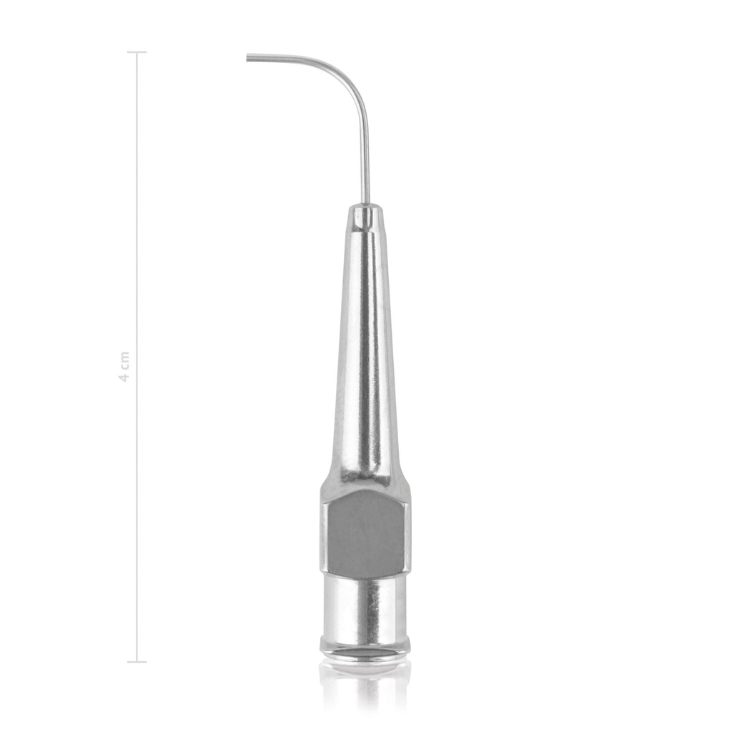 Cannula per occhi, ANEL, curva, 0,6 x 15 mm, con cono Luer