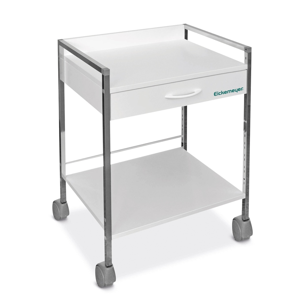 Carrello servitore Variocar, con un  cassetto, bianco, dimens. 60x83x45 cm