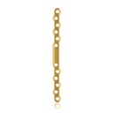 EickLoxx S-Typ Knochenplatte 14-Loch, 140 x 11 x 4,5mm. Titan, gold 