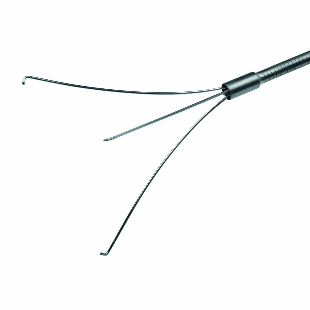 Fremdkörpergreifer mit Haken, flexibel, 3 Greifer, Ø = 1,0 mm, L = 120 cm