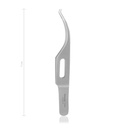 Pinza iride/sutura BARRAQUER, 7 cm, denti 0,5 mm/45°