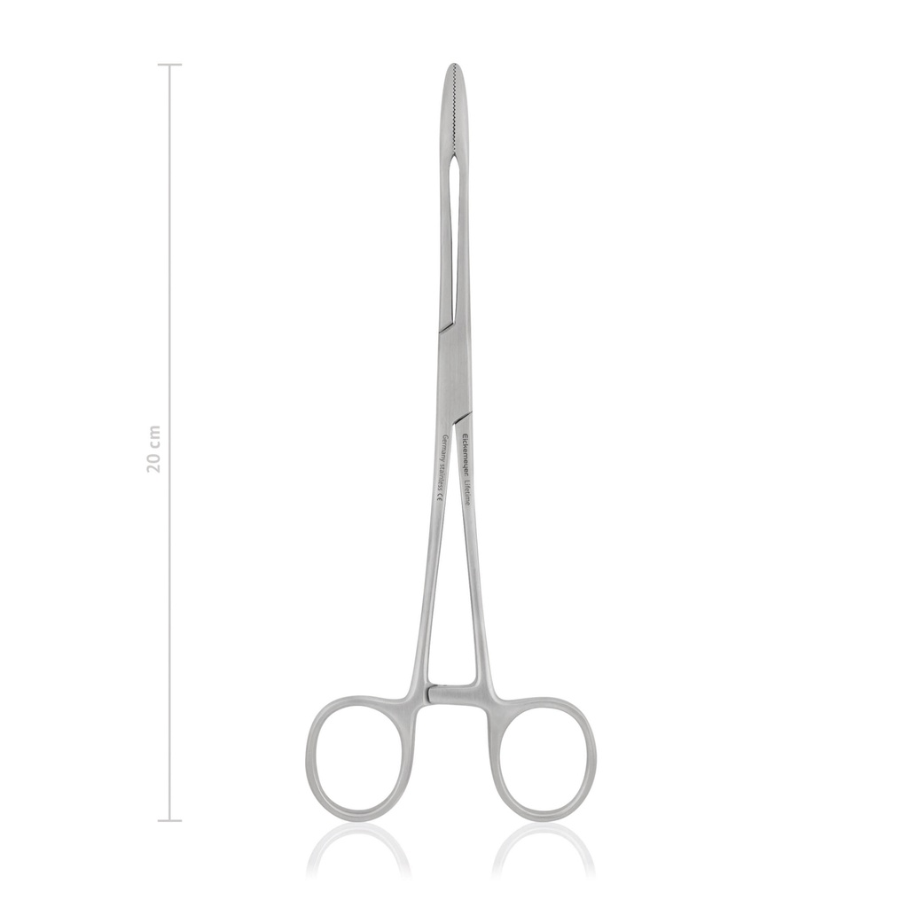 Pinza per spugna e tampone GROSS, 20 cm,  dritta, con fissatore