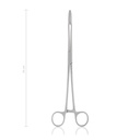 Pinza per spugna e tampone MAIER, 26 cm, dritta, con fissatore.