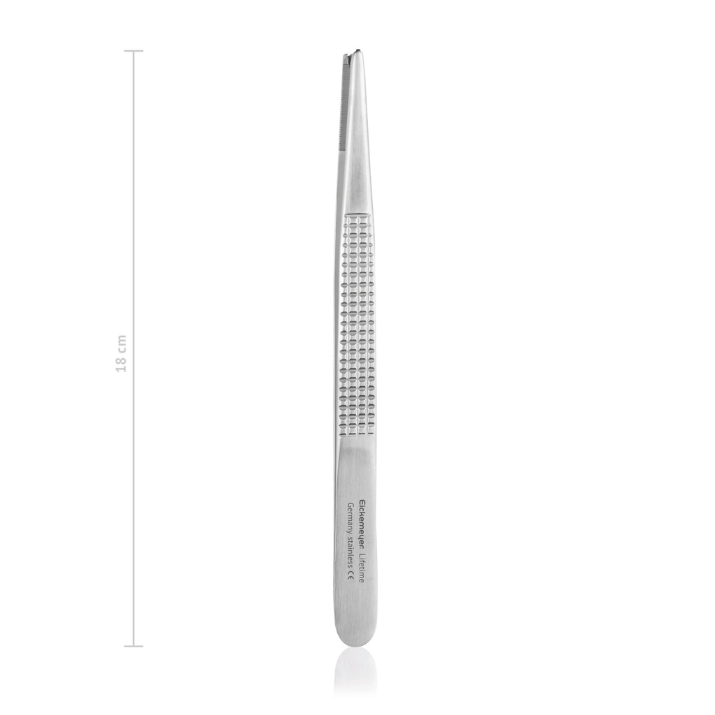 Pinza per tessuti BONNEY, 18 cm, denti 1x2,modello per chirurgia toracica e dei tessuti molli e pesanti.