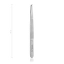 Pinza per tessuti BONNEY, 18 cm, denti 1x2,modello per chirurgia toracica e dei tessuti molli e pesanti.