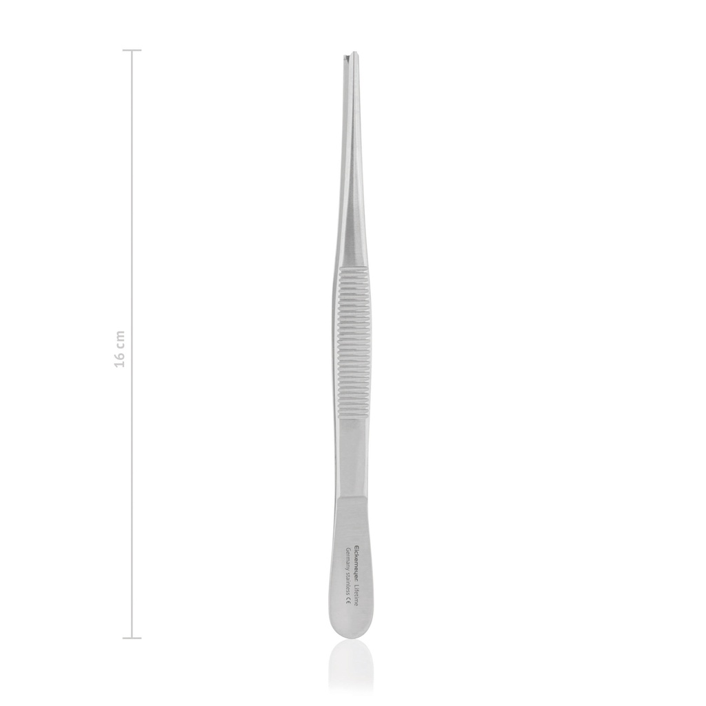 Pinza per tessuti 16 cm, denti 1x2