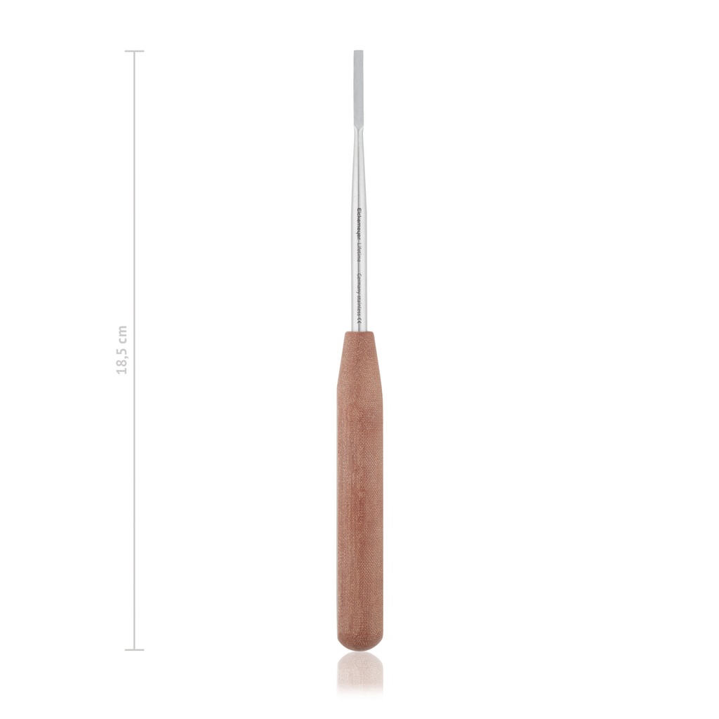 Scolla-Periostio con manico in finto legno, 18,5 cm, 3mm, acuto