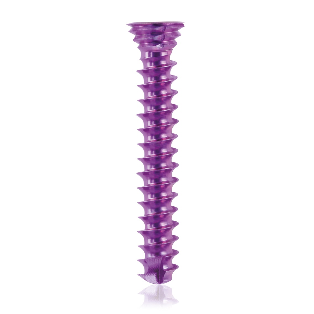 Vite bloccata in titanio Ø3.5x 22mm, multidirezionale, magenta, Torx 10 autofilettante, autoperforante