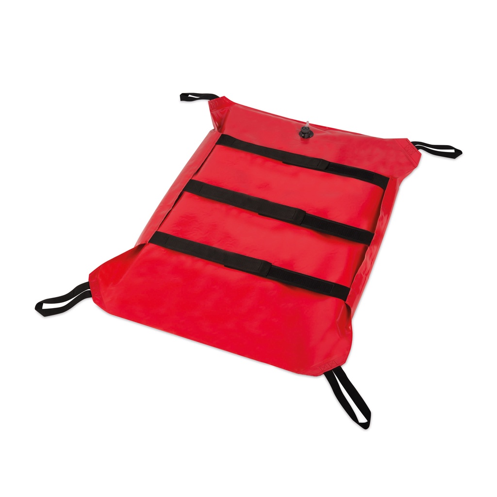 Cuscino vacuum 80 x 100 cm, in PVC  rosso molto resistente, con 4 manici  per trasporto animali