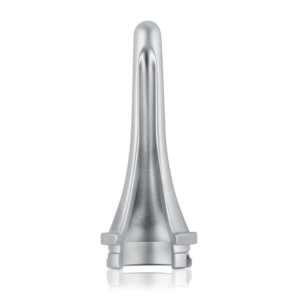 Speculum in metallo, diam. 6 x 65 mm, con fessura