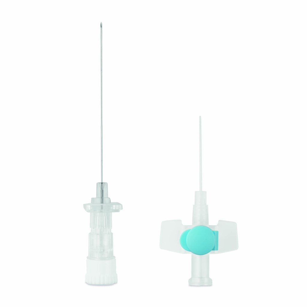 Aghi cannula DELTA VEN con alette, a due vie 22/G - blu confezione da 50 pezzi