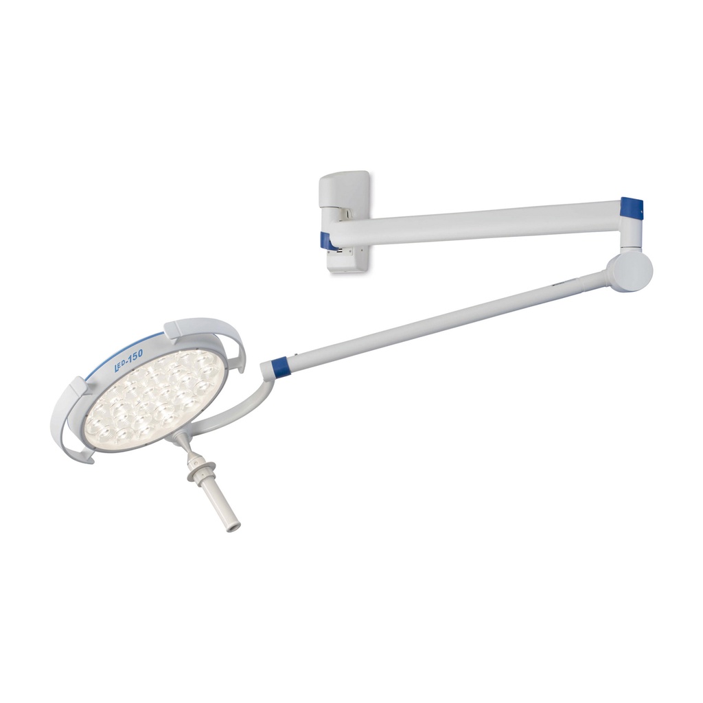 Lampada Dr MACH LED 150, braccio swing, modello a parete, 110.000 lux fuoco fisso