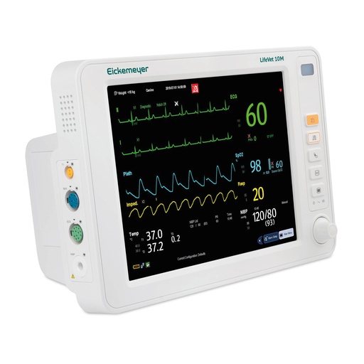 [321915] Patientmonitor LifeVet 10M med multiparameter (RR,PR,SpO2,NIBP,EKG,temp) 