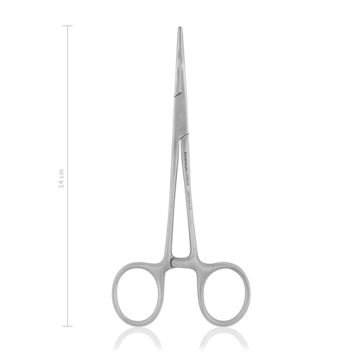 [973714] Pinza emostatica CRILE, 14 cm, curva, LINEA ECONOMICA