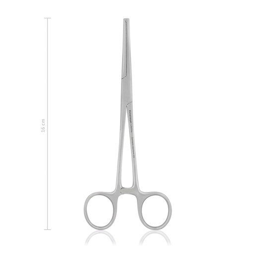 [142416] Pinza emostatica KOCHER-OCHSNER 16 cm, dritta, denti 1x2