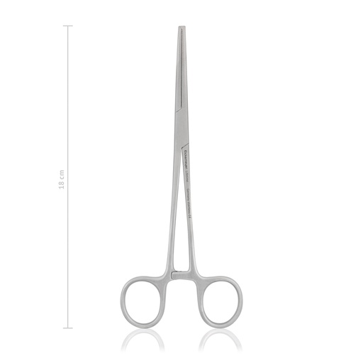 [142418] Pinza emostatica KOCHER-OCHSNER 18 cm, dritta, denti 1x2