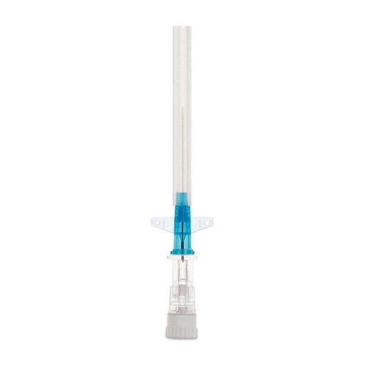 [050021] Aghi cannula DELTA VEN con Alette, blu, 22/G confezione da 50 pezzi