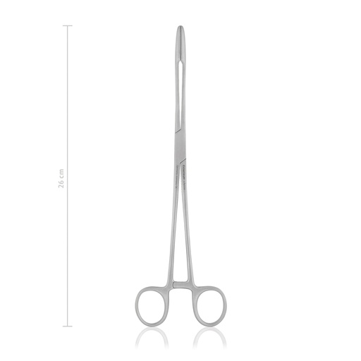 [137526] Pinza per spugna e tampone MAIER, 26 cm, curva, con fissatore