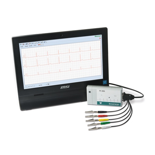 [321018] PC-ECG, connessione USB (da Windows 98, non NT), software con ECG a lungo termine, cavo paziente e pinze