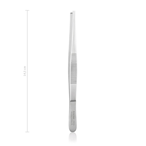 [133414] Pinza per tessuti 14,5 cm, denti 2x3, modello robusto