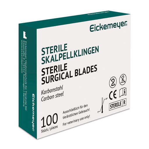 [98100718] Lame bisturi standard, Fig.18 cf da 100 pz (EICKEMEYER), sterile